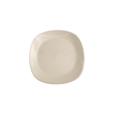 Plato Trinche Semicuadrado De Policarbonato Beige 26cm